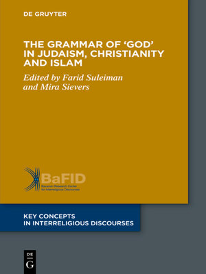 cover image of The Grammar of 'God' in Judaism, Christianity and Islam